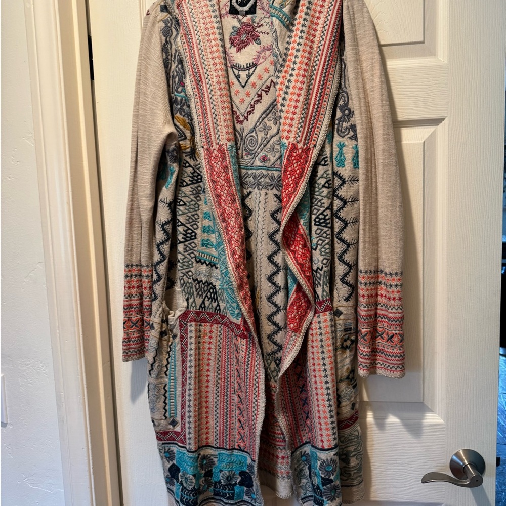 Johnny Was Multicolor Patterned Sweater - image 1